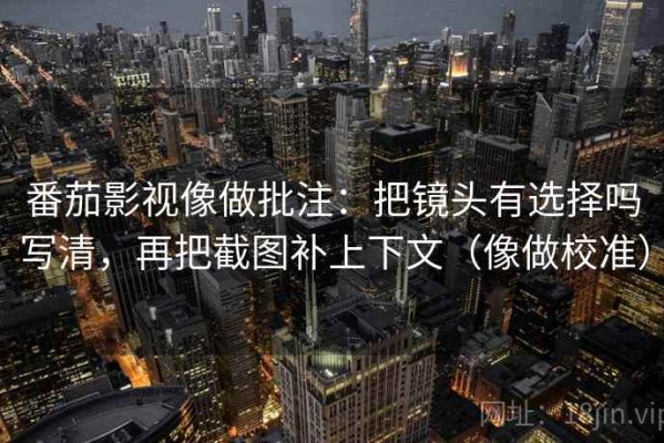番茄影视像做批注：把镜头有选择吗写清，再把截图补上下文（像做校准）