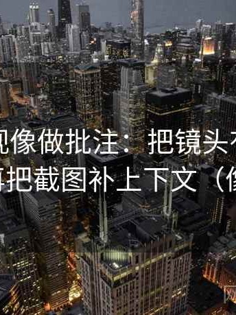 番茄影视像做批注：把镜头有选择吗写清，再把截图补上下文（像做校准）
