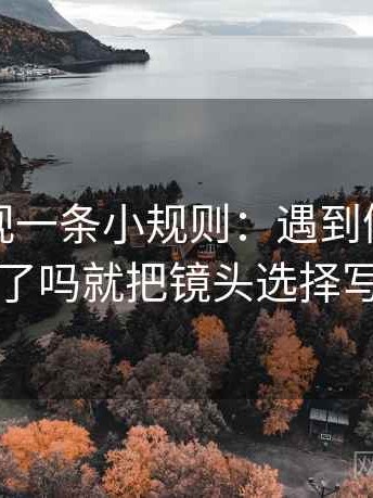 人人影视一条小规则：遇到例子当结论了吗就把镜头选择写明