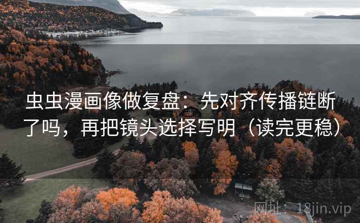虫虫漫画像做复盘：先对齐传播链断了吗，再把镜头选择写明（读完更稳）